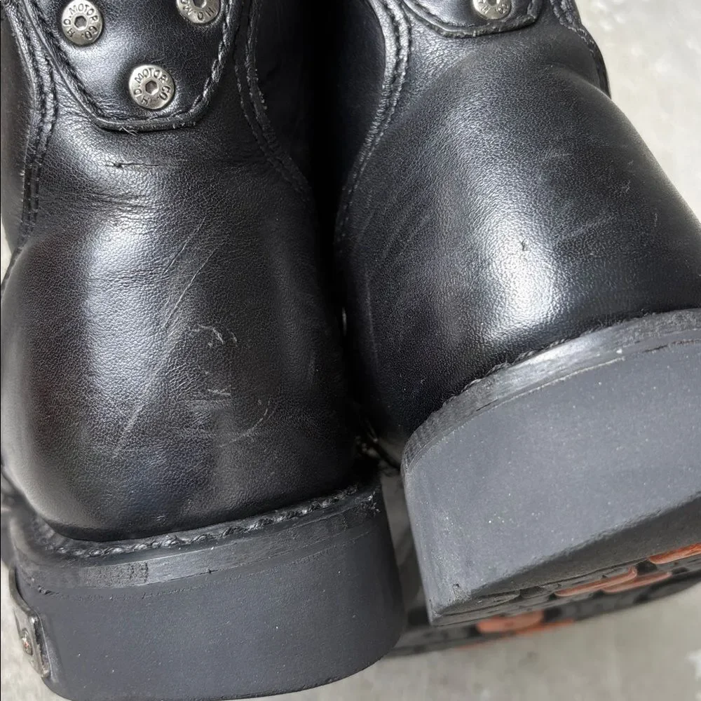 Vintage Harley Davidson, biker boots